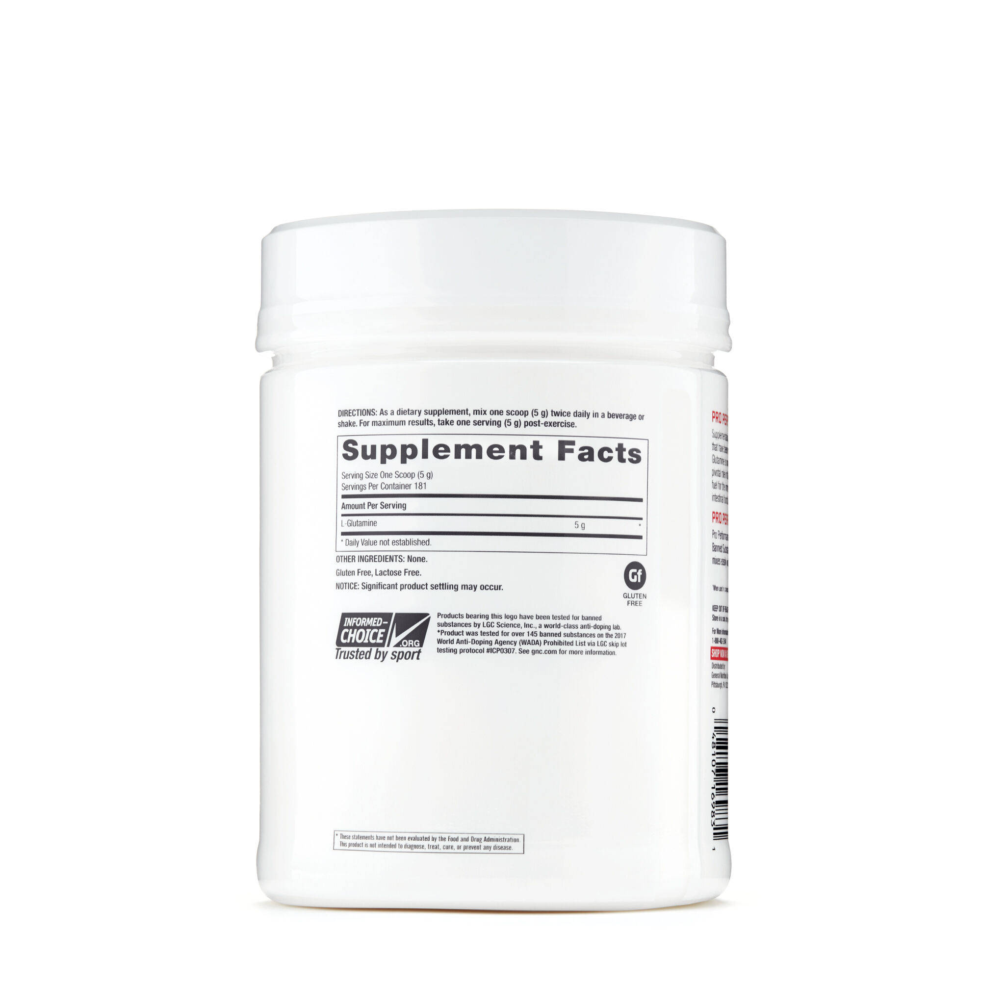 Pro Performance Micronized LGlutamine Informed Choice